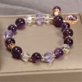 thumbnail image 5 of Natural Purple Crystal Bracelet Women's Light Luxury Retro Bracelet Bracelet, 5 of 5