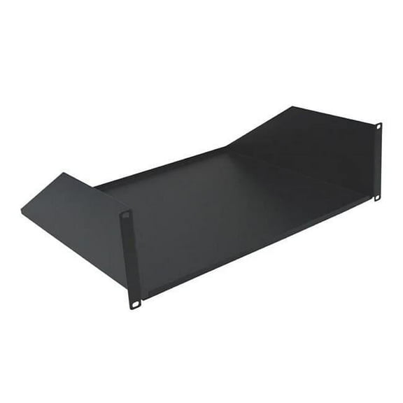 Black Steel Universal 3U Rack Mount Cantilever Shelf for 19 in. Network Equipment Rack & Cabinet
