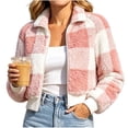 thumbnail image 3 of Womens Jacket Dqueduo Women's Fashion Long Sleeve Winter Leisure Refined Casual Jacket , Multiple Styles Pink L, 3 of 8