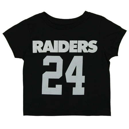 - NFL Toddler Oakland Raiders Marshawn Lynch #24 Mainliner SS Tee, Black