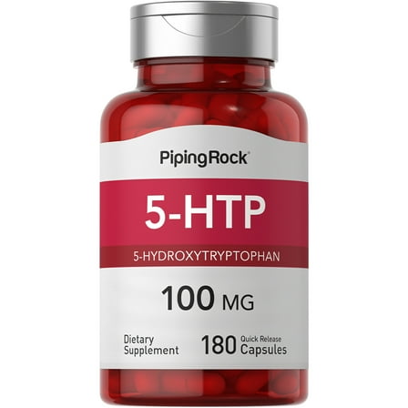 5-HTP 100mg Supplement | 180 Capsules for Men and Women | by Piping Rock