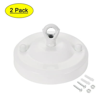 

Uxcell 104mm Vintage Ceiling Lamp Plate Light Canopy Kit with Ring White 2Pack