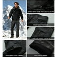 thumbnail image 4 of TRGPSG Men's Fleece Lined Cargo Pants, Waterproof Insulated Winter Hiking Pants, Multi-Pocket Thermal Work Pants,Dark Camo Size 34, 4 of 6