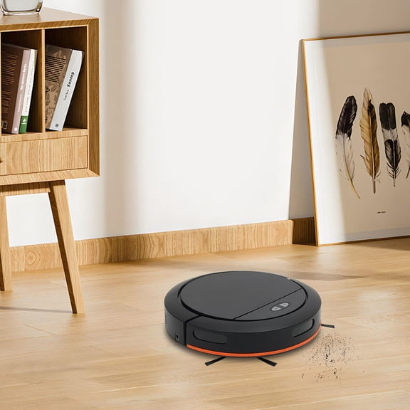 3-in-1 Modern Elegant Appearance Black Round Cordless Sweeping Machine for Homes, Offices