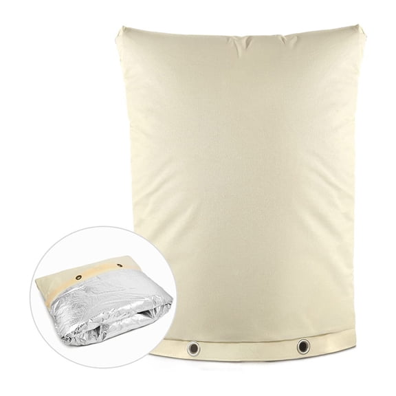 Backflow Preventer Pipe Insulation Cover (5F) - 7 Layers Insulated Cover Pouch for Irrigation Backflow Valve, Sprinkler Valves in Snow or Sun Exposure, Winterizing Backflow Preventers - Beige