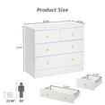 thumbnail image 3 of Spaco 4-drawer Storage Dresser Chest, Wood Nightstand for Bedroom, Modern Chest Organizer for Entryway, White, 3 of 13
