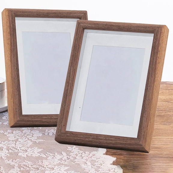 Generic 3pcs 5x7 Picture Frame Sturdy, Picture Frames Multiple Colors Classic, Wooden Picture Frames Easy Mounting for Wall Mounting Display Photo Frames, Brown