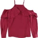 thumbnail image 1 of bar III Blusa tejida con hombros descubiertos para mujer, rosa, mediana, 1 of 2