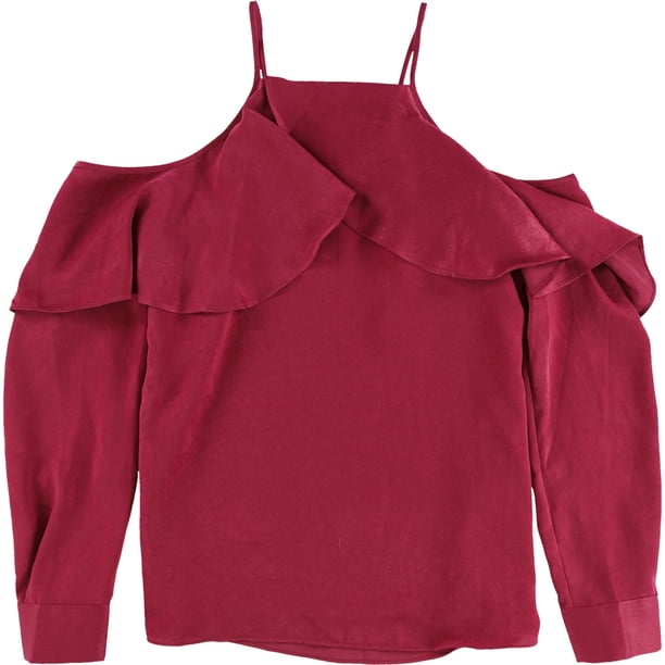 bar III Blusa tejida con hombros descubiertos para mujer, rosa, mediana