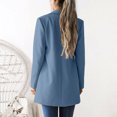 thumbnail image 7 of Leesechin Clearance Women's Casual Blazer Jackets Suit Colored Long Sleeve For Business Office Light Blue, 7 of 7