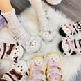 thumbnail image 5 of huajiao Girls 𝗟olita Shoes Cute Bowknot Lace Trim Round Toe Dress Shoes 𝗟ow Heel 𝗠ary Jane Shoe for 𝗣𝗮rty Wedding, 5 of 5