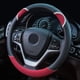 thumbnail image 3 of Funda de volante YONGSHENG de fibra de carbono de cuero sintético para coche 15 pulgadas rojo, 3 of 5