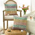 thumbnail image 3 of hofaaa Happy Easter He is Risen Throw Pillow Covers, 18 x 18 Inch Cross Bunny Bless Our Home Cushion Case Decoration for Sofa Couch Set of 4, 3 of 6
