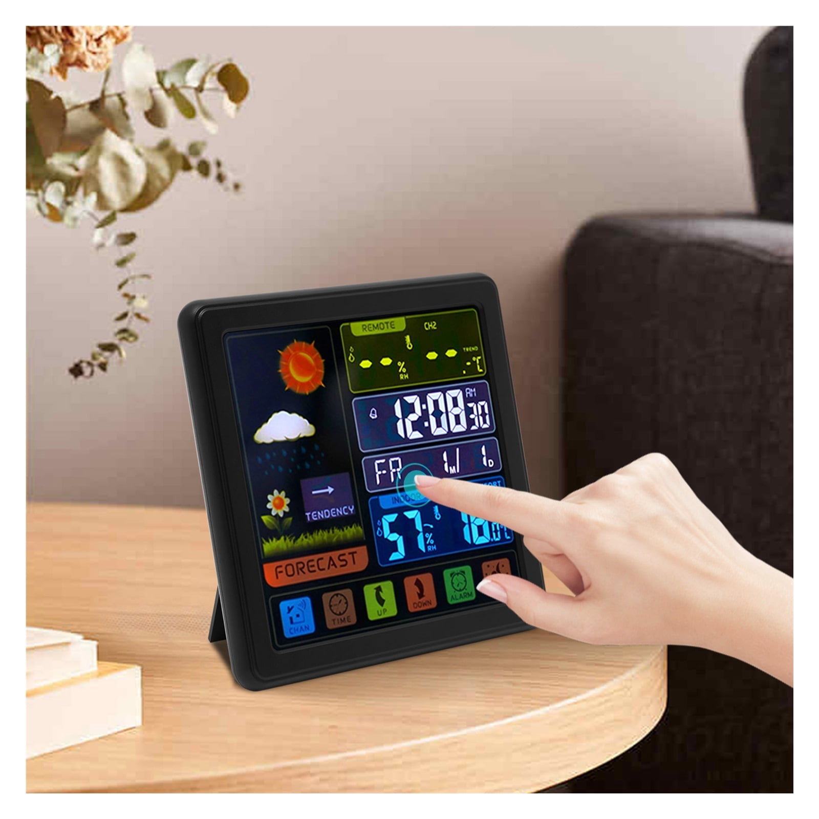 Weather Station with Wireless Outdoor Indoor Sensor, Color Display, Weather Forecast, Temperature ,Real-Time
