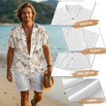 thumbnail image 6 of FOR U DESIGNS Cat Floral Print Couple Shirts and Dress Matching Outfit Linen-Style Flowy Womens Sleeveless Sundress with Pocket Casual Mens Buttons Shirt, 6 of 7