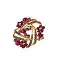 thumbnail image 1 of Jumpingount Broches Brillo de zinc con patrón de flores de cristal Regalos para mujeres Accesorios para chal femenino Accesorio Cristal AB Accesorios de disfraces cristal morado NO1 Jumpingount AP004687-01, 1 of 1