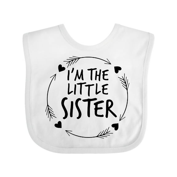 Inktastic I'm the Little Sister Girls Baby Bib