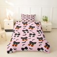 thumbnail image 2 of Homewish Spooky Pumpkin Ghost Twin Duvet Cover for Women, Cute Coquette Halloween Bow Twin Bedding, Pink Reversible, 2 Pieces, 1 Duvet Cover and 1 Pillowcase, 2 of 6