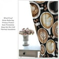 thumbnail image 6 of Coffee Kitchen Window Curtains, Coffee Design Coffee Theme Room Darkening Rod Pocket Windows Door Curtain for Kitchen Canteen Cafe Shop Decro 42x84in, 6 of 6