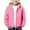 Hot Pink, variant on KAUOD Kids Fleece Lined Hoodies Winter Padded Fuzzy Warm Hooded Jackets Youth Boys Zip up Windproof Long Sleeve Outwear