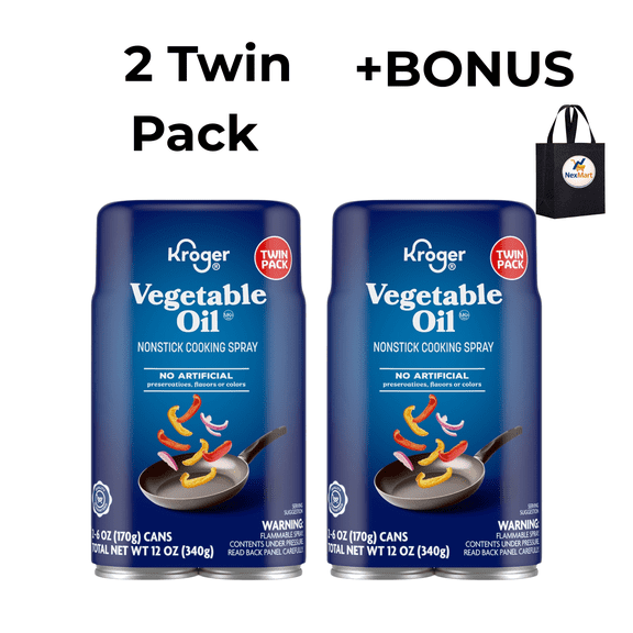 KG Nonstick Vegetable Oil Cooking Spray 4-Pack (2 Twin Packs) 12 oz   Bonus