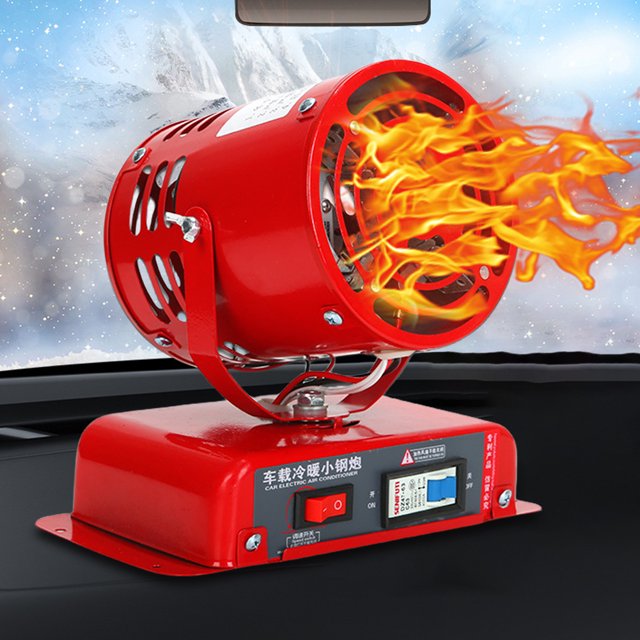 Calentador De Coche Portátil Ventilador de calefacción de descongelación y desempañamiento de 12V/24V, desempañador de parabrisas de 150W/200W