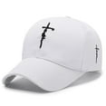 thumbnail image 2 of Embroidered Cross Casual Baseball Cap For Men Women Youth Adjustable Fit With Stylish Embroidery And Sun Protection Suitable For Outdoor Daily Wear, 2 of 5