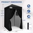 thumbnail image 4 of EAGLE PEAK Flex Ultra Compact 4x4 Changing Room, Oxford Pop-up Canopy, Portable Privacy Sun Shelter, Black, 4 of 9
