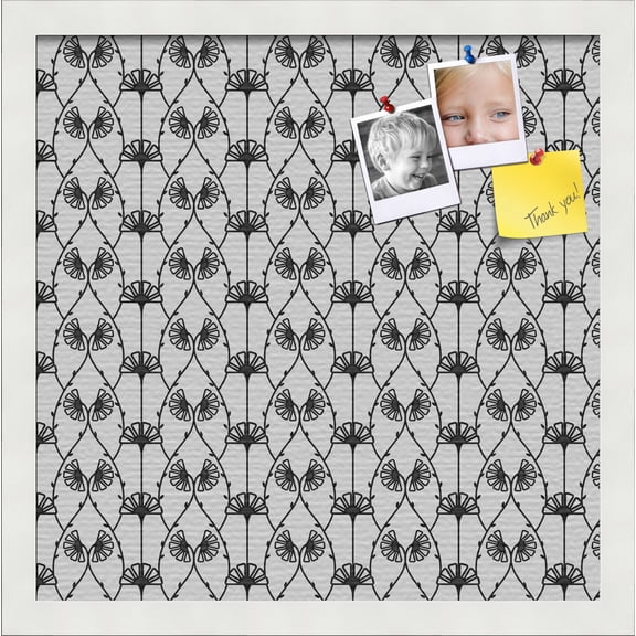 PinPix 16x16 Custom Cork Bulletin Board Floral design Deconstructed Floral Poster Board Has a Fabric Style Canvas Finish, Framed in Floral design Deconstructed Floral, by ArtToFrames (PinPix-206)