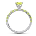 thumbnail image 4 of 1.30 Carat Pear Cut Beautiful Peridot Gemstone Bridal Ring for Women Solid 18K White Gold Size 3 by Diamond-Capitals, 4 of 8
