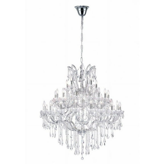CWI Lighting Maria Theresa 33 Light Up Traditional Metal Chandelier in Chrome