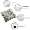 thumbnail image 4 of Nawypu  Happy Easter Buffalo Plaid Rabbit Pink Throw Pillow Cover, Eucalyptus Leaves Hello Spring Cushion Case Decoration for Sofa Couch &nbsp;2pc, 4 of 6