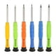 thumbnail image 1 of Juego de 6 destornilladores pequeños con 6 tamaños de cabeza magnética Phillips/ranurada/Torx/estrella de cinco/Y tipo para herramientas de reparación de pequeños electrodomésticos, 1 of 7