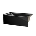 thumbnail image 4 of Fine Fixtures Acrylic-Fiberglass Soaking Bathtub, Black. Alcove| Apron Front Right Hand 54"x30", 4 of 10