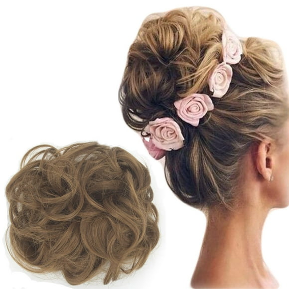 Focussexy Scrunchie Bun Up Do Hair piece Hair Ribbon Ponytail Extensions Wavy Curly or Messy 14 Difference Colors