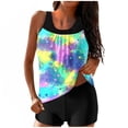 thumbnail image 2 of gakvbuo Tankini Swimsuits For Women With Boyshorts Swimwear Two Piece Bathing Suits Women Conservative Print Strappy Back Set Two Piece Swimsuits Swimdress, 2 of 6
