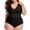 Black, variant on Baqcunre Plus Size Swimsuit for Women, Women's Large Size Swimsuit Solid Color Swimsuit Mesh Stitching Printed Swimsuit Bikini, Swim Suits for Women 2024, One Piece Swimsuit Women Black M