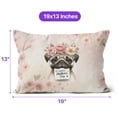 thumbnail image 4 of Happy Mother's Day Pug with Flower Crown and Greeting Card Pillow Cushion Double Sided Dog Lover Gifts Throw Pillow - 13004, 4 of 4