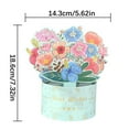 thumbnail image 2 of Paper Love Flower Bouquet Pop Up Card,Handmade 3D Popup Greeting Cards，Flower Basket Pop Up Card, Freshcut Paper Pop Up Cards for Mothers Day, Valentines Day, Wedding,Thank You, All Occasion, 2 of 2