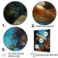 thumbnail image 3 of Designart "Mystical Marine Turtle Journey" Animals Turtle Floater Framed Canvas Art Print, 3 of 5