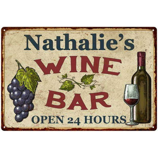 Nathalie S Rustic Wine Bar Sign Wall Decor Kitchen Gift 16 X 24 Matte Finish Metal 116240056920 Walmart Com Walmart Com