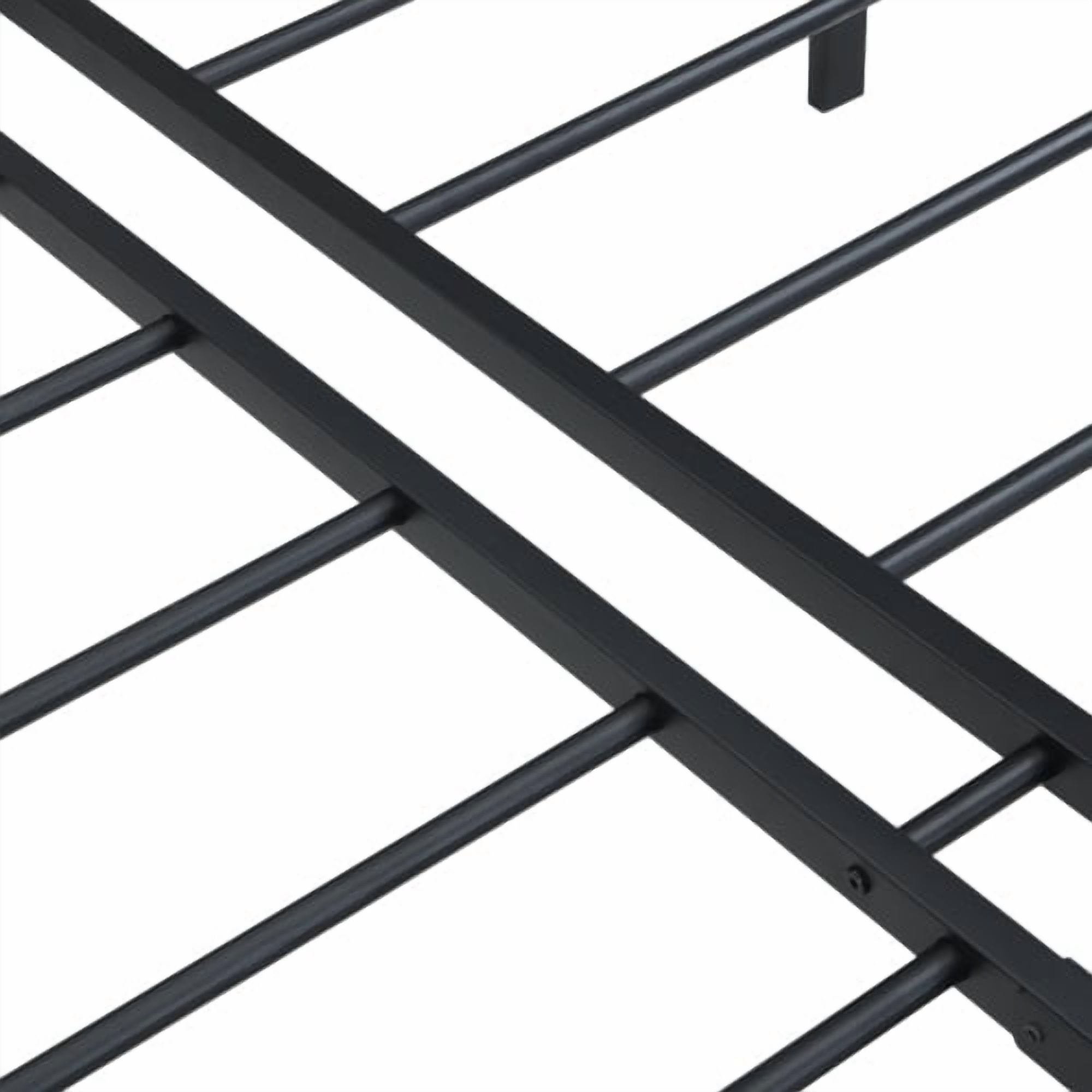 Homy Casa California Modern Metal Bed Frame Queen Size Black - Heavy Duty, Noise-Free, Easy Assembly