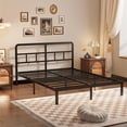 thumbnail image 2 of Maenizi 12 inch Queen Bed Frame with Headboard, Heavy Duty Metal Slats, No Box Spring Needed, Noise Free, Easy Assemble, Black, 2 of 6