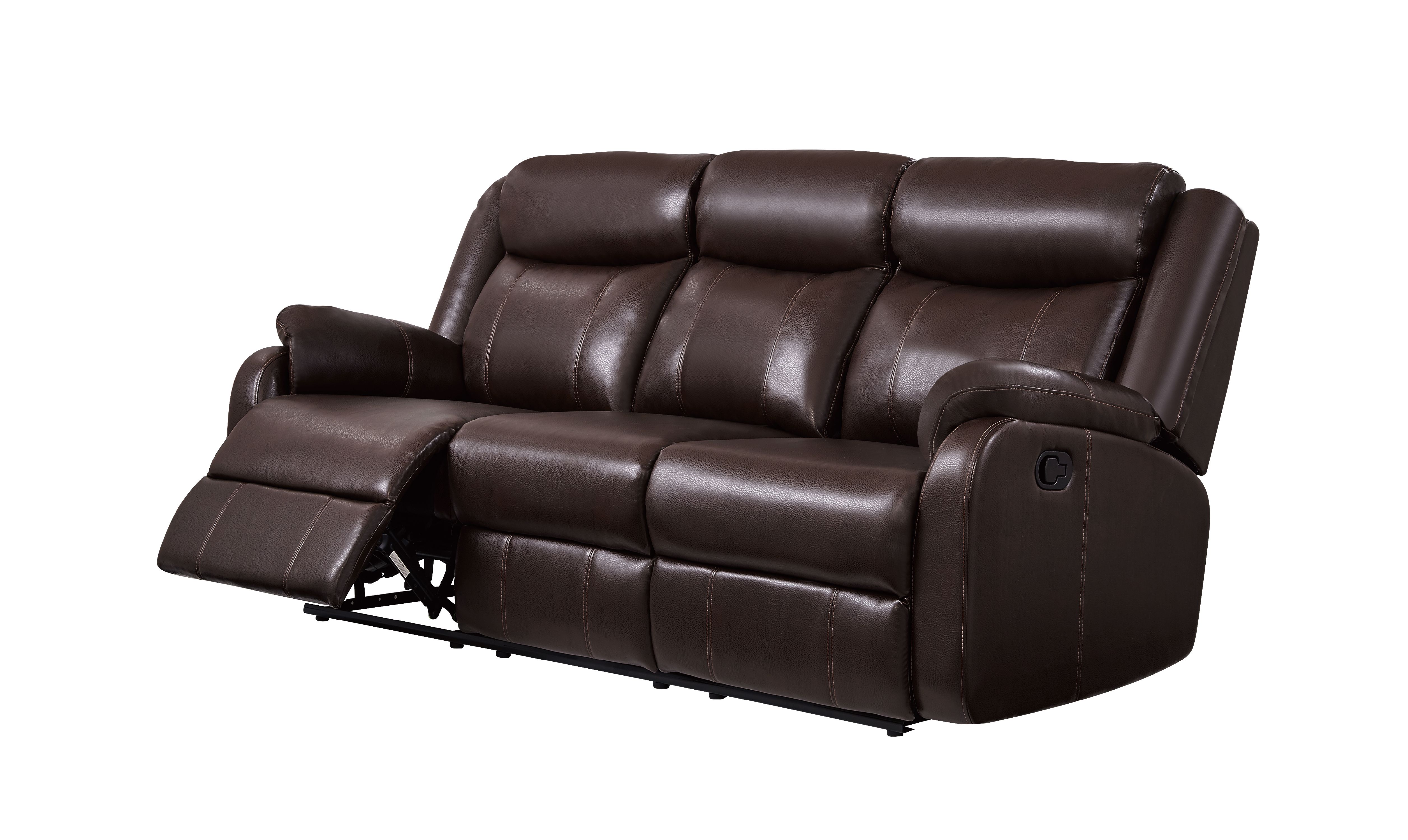 Drawer Reclining Sofa in Brown - image 5 of 10