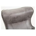 thumbnail image 6 of Wallace  Bay Graham Smokey Gray Accent Chair with Faux Leather Upholstery And Metal Base, 6 of 8