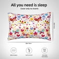 thumbnail image 4 of KLL Cute Butterfly Flowers Pattern Silk Pillowcase for Hair and Skin Standard Size 20"X 30" Soft Breathable Pillow Covers for Sleeping, 4 of 6