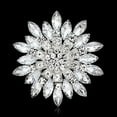 thumbnail image 3 of Lindbes Women Brooch Pin Flower Brooch Rhinestone Jewelry for Wedding Party, 3 of 7