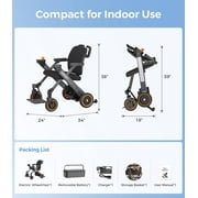 Paiseec 3-in-1 Electric Wheelchair with Push-Assist, Power Wheelchair Walker Combo for Adults, Easy Operation and Folding, ProSafety Driving System, Airline Approved, 300lbs Capacity