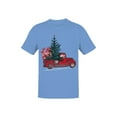 thumbnail image 2 of Red Truck With Christmas Tree T-Shirt Men, 2 of 3