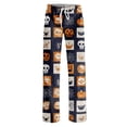 thumbnail image 4 of Womens Lounge Pants Halloween Plaid Pumpkin Print Elastic Waist Comfy Pjs Sleep Pants, 4 of 5